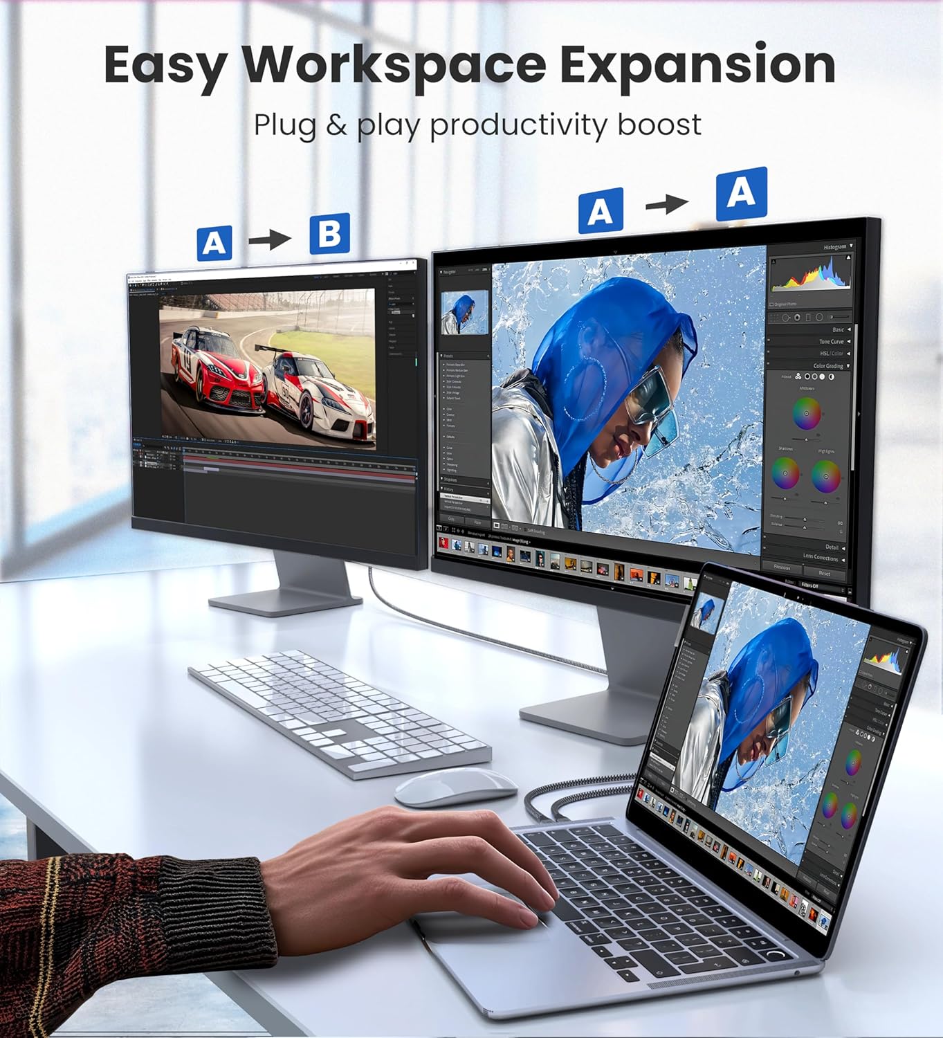 Warrky 4K 60Hz USB C to HDMI Cable 3.3ft [Anti-Interference Gold-Plated Plugs] Aluminum Type-C to HDMI 2.0 Cord, Thunderbolt 3/4/5 Compatible for iPhone 15/16 Series, MacBook, iMac, iPad Pro, Galaxy